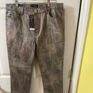 NWT Conrad C Collection Melissa fit skinny  brown/ black metallic‎ size 12